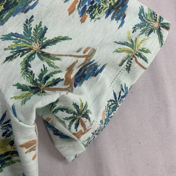 Tommy Bahama Shirt Mens Large Green Blue Floral Polo - Picture 4 of 7